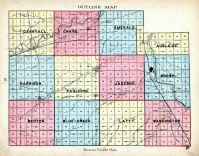Paulding County Outline Map, Paulding County 1905